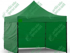 Cort / Pavilion Pliabil 3m x 3m x 2.6h Rosu,Albastru,Verde cu pereti foto