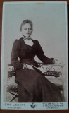 Fotografie tip CDV, femeie, perioada interbelica