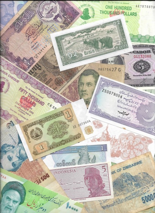 Set Lot #4 Inceput de colectie 40 de bancnote diferite stare (vezi scan)
