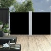 Copertină laterală dublă retractabilă, negru, 170 x 600 cm