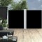 Copertină laterală dublă retractabilă, negru, 170 x 600 cm