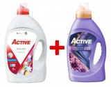 Cumpara ieftin Detergent lichid pentru rufe colorate Active, 3 litri, 60 spalari + Balsam de rufe Active Summer Touch, 1.5 litri, 60 spalari