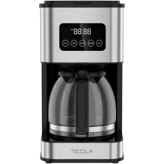 Cafetiera digitala Tesla CMF201BX, 900W, display digital, 1.5 L, inox