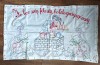 ** Peretar vechi cusut de mana pe panza, cu text in limba maghiara, Transilvania