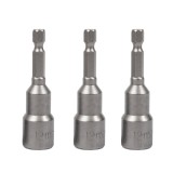 Set 3 chei tubulare magnetice Detoolz 12 mm, prindere hexagonala 1/4"