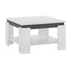 Masuta de cafea HDF alb grafit Lejsy 68x68x41 cm