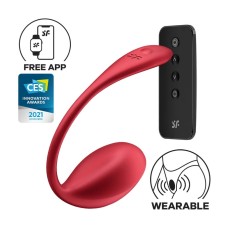 Ou Vibrator Shiny Petal Satisfyer Free App, Silicon, Rosu