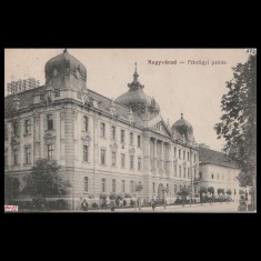 Carte poștală veche Oradea &ndash; P&eacute;nz&uuml;gyi Palota (Palatul Finantelor) &ndash; 1912
