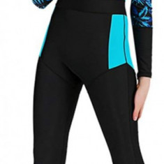 eys Costum de baie pentru corp întreg pentru femei Rash Guard Costum de baie dintr-o bucată cu mânecă lungă cu picior lung cu protecție solară UV Blue