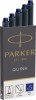 Cartuse cerneala Parker albastru permanent set 3