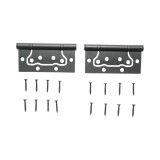Set 2 balamale mobilier coplanare tip fluture 100x50mm, otel negru, suruburi incluse