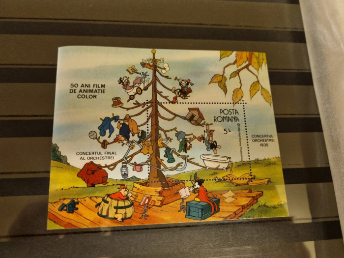 Romania 1986 - LP 1154 Disney desene animate - colita