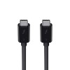 Cablu Belkin USB-C Thunderbolt 3 la USB-C Thunderbolt 3, 40Gbps, 100W, lungime 0,8m, negru