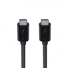 Cablu Belkin USB-C Thunderbolt 3 la USB-C Thunderbolt 3, 40Gbps, 100W, lungime 0,8m, negru