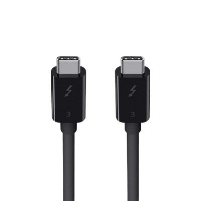 Cablu Belkin USB-C Thunderbolt 3 la USB-C Thunderbolt 3, 40Gbps, 100W, lungime 0,8m, negru foto