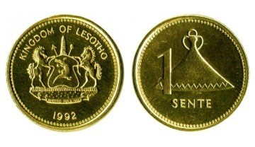 Lesotho 1992 - 1 sente UNC