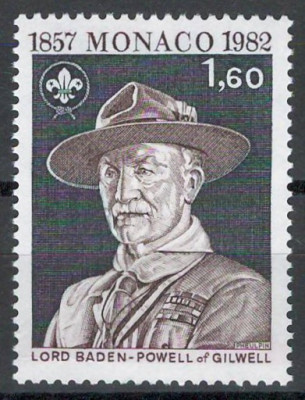 Monaco 1982 Mi 1538 MNH - 125 ani de la naștere a lui Robert Baden-Powell foto