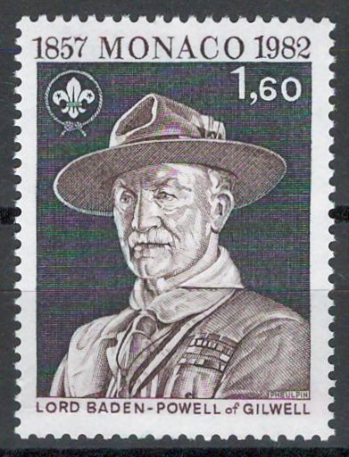 Monaco 1982 Mi 1538 MNH - 125 ani de la naștere a lui Robert Baden-Powell