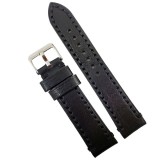 Cumpara ieftin Curea de Ceas Neagră &ndash; Piele Naturală &ndash; 18/20/22/24/26 mm &ndash; Grosime 5 mm