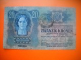 HOPCT ROMANIA 20 COROANE 1913 TIMBRU SPECIAL /SUPRATIPAR [ AUSTRO UNGARIA [ 3 ]