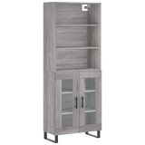 Cumpara ieftin Dulap inalt, gri sonoma, 69,5x34x180 cm, lemn compozit