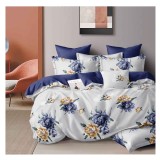 Lenjerie pat dublu,bumbac finet,6 piese,cearceaf normal 220x240cm, cearceaf pilota 200x220cm, 2 fete de perna 50x70, 2 fete de perna 70x70-A1172