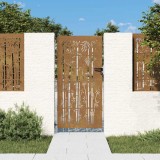 vidaXL Poartă pentru grădină, 85x175 cm, oțel corten, model bambus