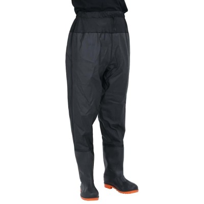 Pantaloni cu talie &amp;icirc;naltă cu cizme, negru, mărimea 39 foto