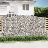 VidaXL Coșuri gabion arcuite, 2 buc 400x50x200/220 cm, fier galvanizat