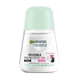 Deodorant antiperspirant roll-on Garnier Mineral Invisible 48h floral touch pentru femei, 50 ml