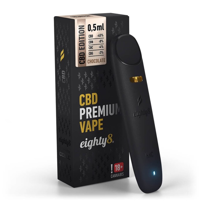 Vaporizator CBD Eighty8 Chocolate 45% CBD 0,5 ml