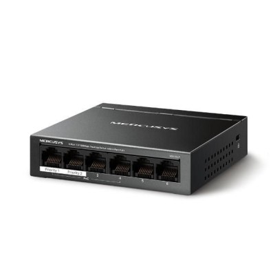 Switch 6 porturi 10/100Mbps 4 porturi PoE+ Mercusys - MS106LP SafetyGuard Surveillance foto