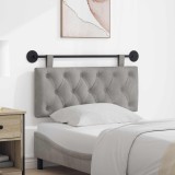 vidaXL Cap de pat suspendat Gri deschis 110 x 55 x 7 cm Catifea 42032080