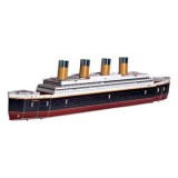 Puzzle 3D Titanic, 35 piese, Carton, Negru, CMCLASS