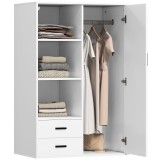 HOMCOM Dulap Modern Alb Sertare | Aosom Romania