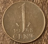 C50 - Moneda foarte veche - Olanda - 1cent - 1948, Europa