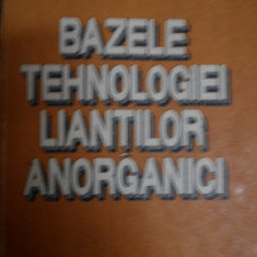 Bazele Tehnologiei Liantilor Anorganici - Ion Teoreanu ,548984