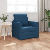 VidaXL Canapea Pat 2 &icirc;n 1 Albastru 74x77x81 cm Textil