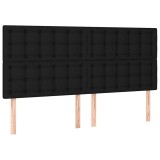 Cumpara ieftin Tablie de pat neagra 160x5x118/128 cm, material textil