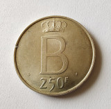 Belgia - 250 Francs 1976 - muchie incercata - Argint, Europa