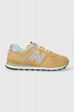 New Balance sneakers din piele &icirc;ntoarsă 574 culoarea bej, U574PGW