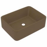 Cumpara ieftin Chiuveta de baie lux, crem mat, 41x30x12 cm, ceramica