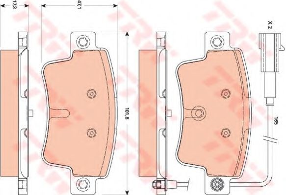 Set placute frana,frana disc FIAT GRANDE PUNTO (199) (2005 - 2016) TRW GDB1872