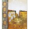 Tablou abstract pictat manual, Fantezie in abstract, 60x50cm ulei pe panza in relief efect 3D, gata de expus pe perete