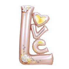 Balon din Folie Metalizata, Umflare cu Aer sau Heliu Roz Deschis