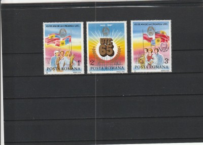 ROMANIA 1987 LP 1174 - 65 ANI U.T.C. SERIE MNH NESTAMPILATA foto