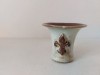 Cana mica ceramica smaltuita cu decor varf de lance, 5.5cm inaltime