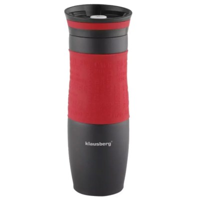 Cana termica din inox, rosu, capacitate 500ml, Kinghoff foto