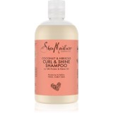 Shea Moisture Coconut &amp; Hibiscus șampon hidratant pentru păr creț și ondulat 384 ml