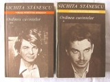 &quot;ORDINEA CUVINTELOR&quot;, Vol. I+II, Nichita Stanescu, 1985. Editie ingrijita de Alexandru Condeescu. Colectia MARI SCRIITORI ROMANI. Carti noi